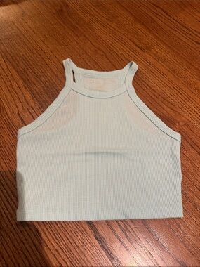Women’s Halter waffled Crop Top - Light Mint